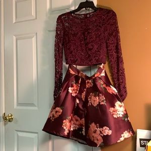 B. Darlin 2-piece floral dress.